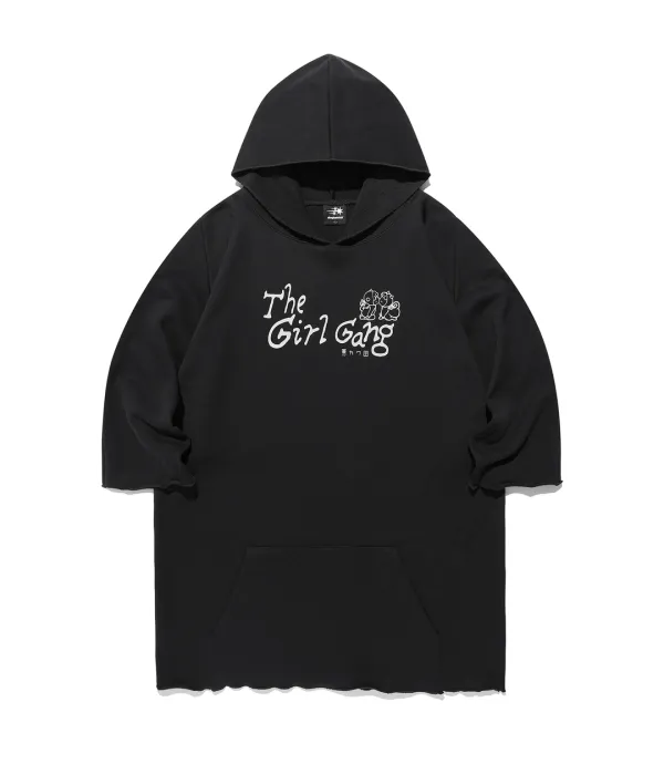 the girl gang dress hoodie[black]