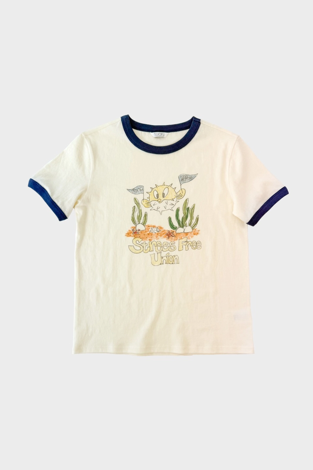 누아누 Stress Free Ringer Tee_Cream 상품 이미지 2