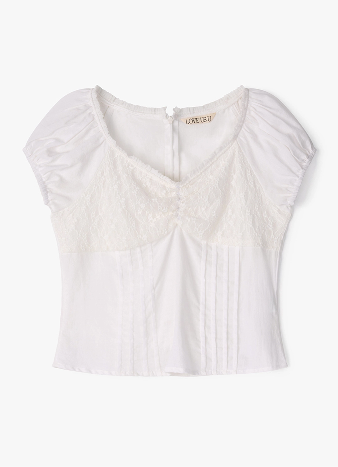 러브어스유 Floral Lace Blouse (Ivory) 상품 이미지 3