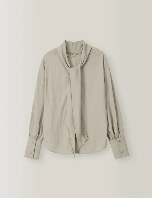 New Cannes Tie Blouse (Pistachio)