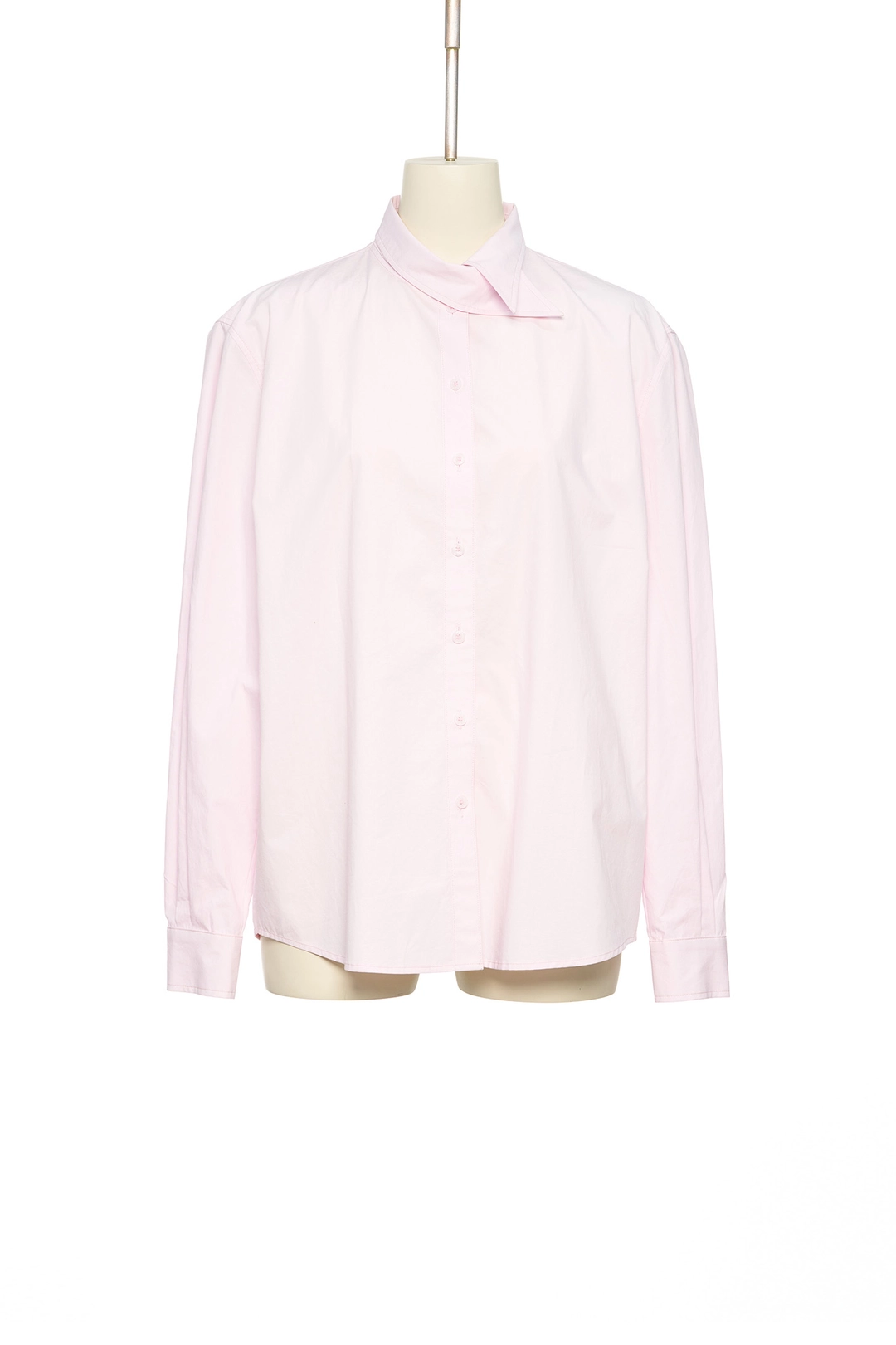 푸쉬버튼 PS26 PINK ASYMMETRIC COLLAR SHIRT 상품 이미지 1