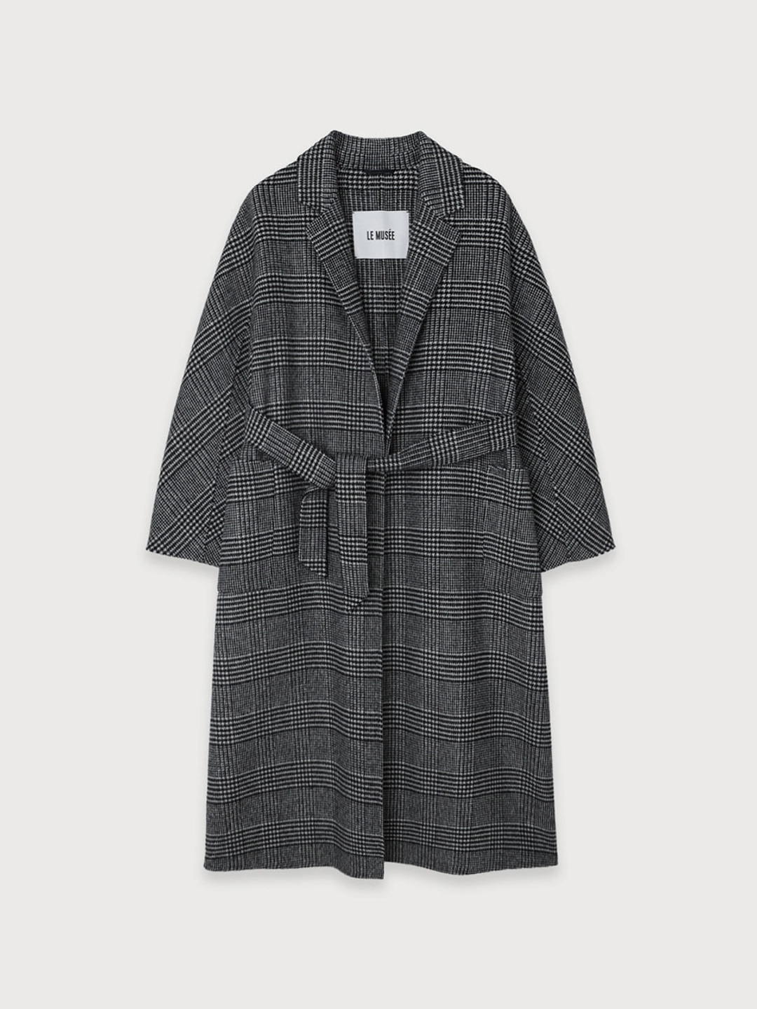 뮤제 MAGOT Reversible Merino Wool Handmade Coat_Black Check 상품 이미지 1