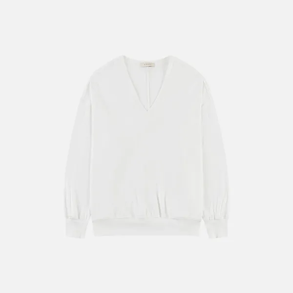 SITP5274 브이넥 가오리 컴포트 티셔츠_Ivory