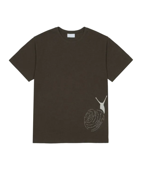 SNAIL T-SHIRT [MELANGE BROWN]