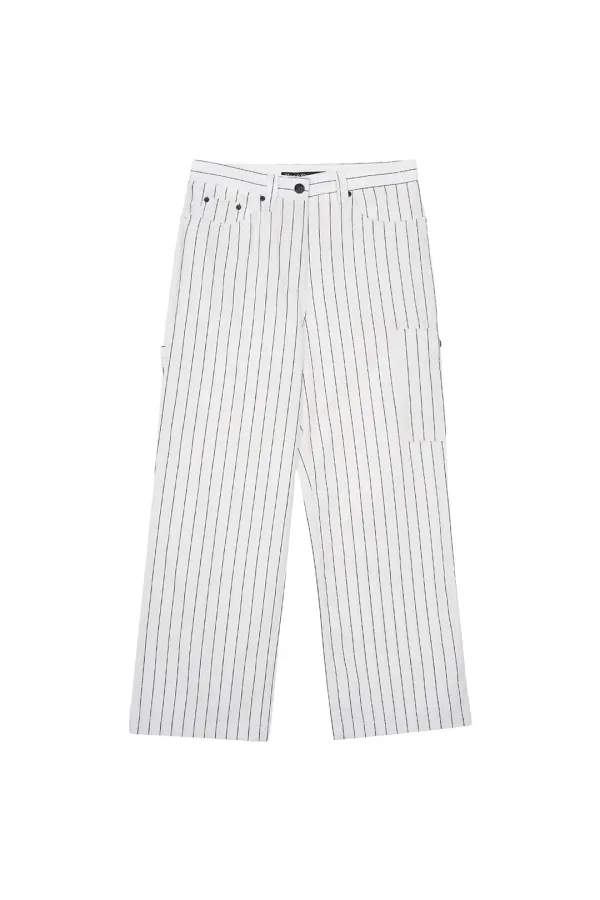 RR STRIPE CARPENTER PANTS - IVORY