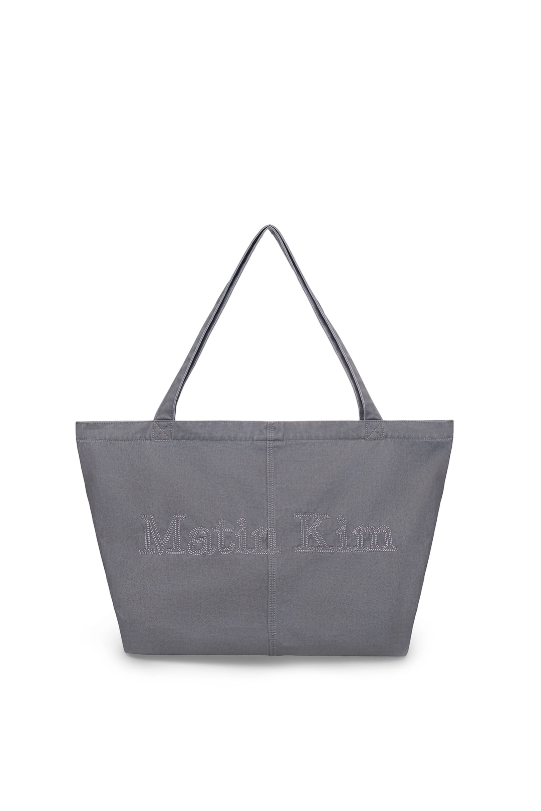 마뗑킴 VINTAGE WASHED COTTON SHOULDER BAG IN GREY 상품 이미지 1