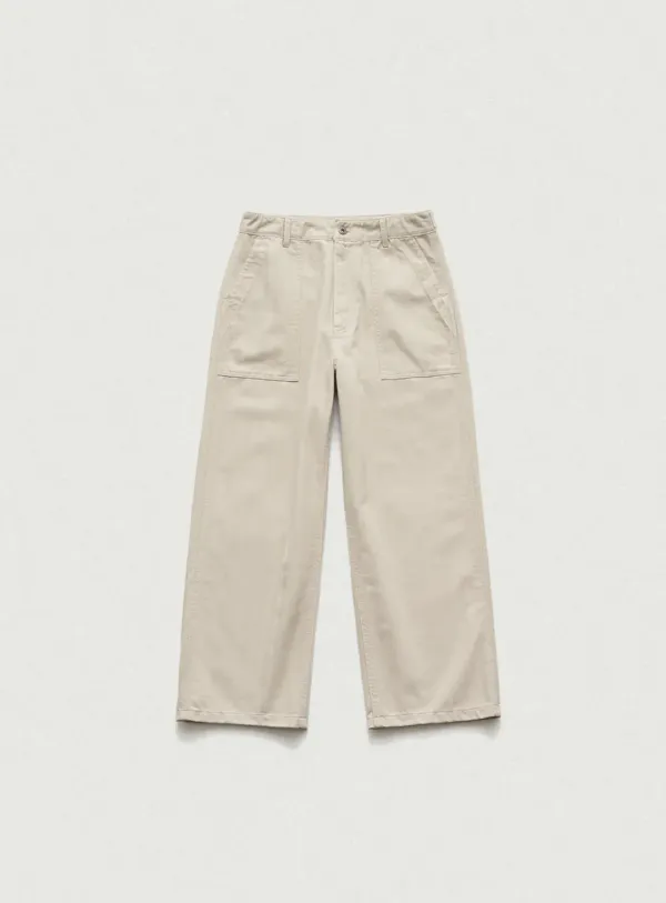 Herringbone Fatigue Pants_Beige