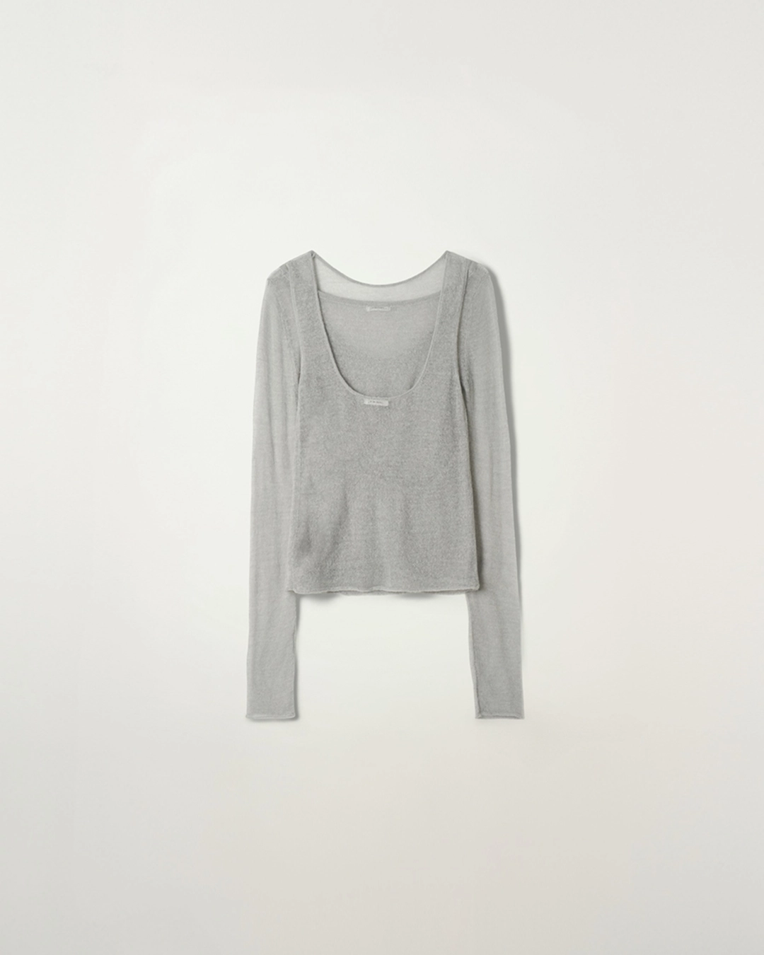 누아르나인 Two-piece Knit Top [GREY] 상품 이미지 1