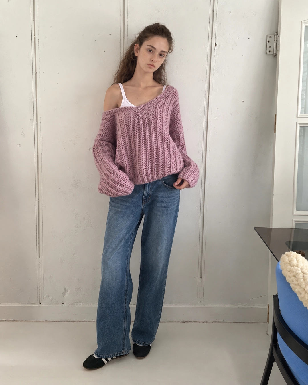 헤더먼트 chunky handmade knit (pink) 상품 이미지 2