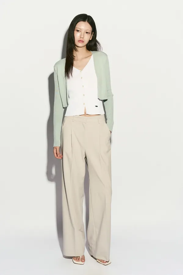 RIBBED ATTATCHED-LAYER TOP MINT