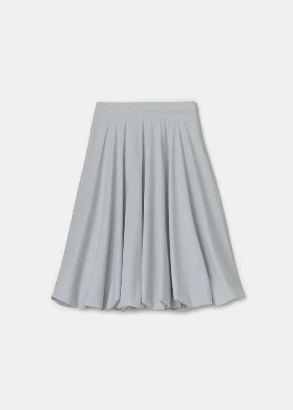 Balloon Banding Midi Skirt(Light Grey)