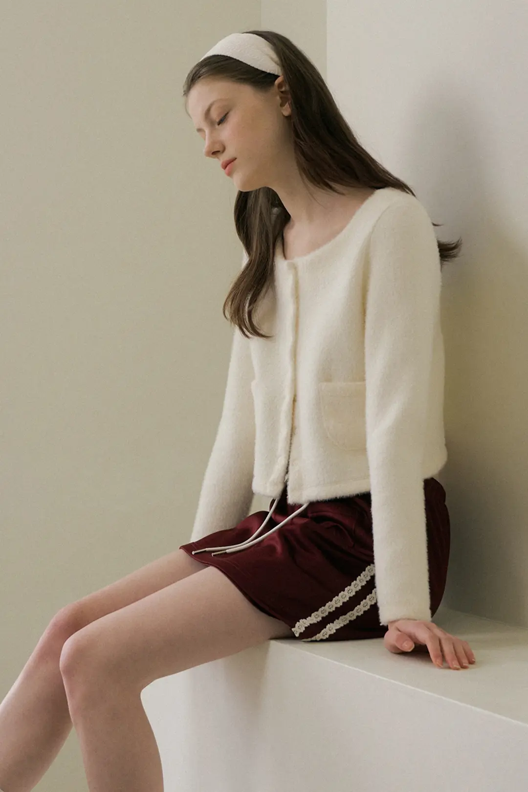 모어댄라이크 HAIRY FUR CARDIGAN - IVORY 상품 이미지 1