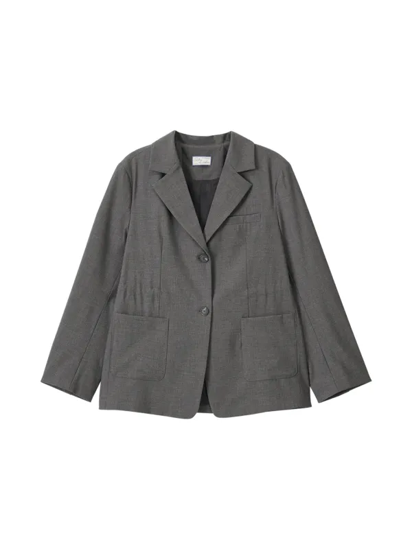 Oversized String Jacket_ Gray