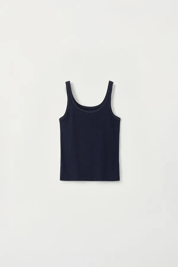 2ND / Noma tank top (Dark navy)