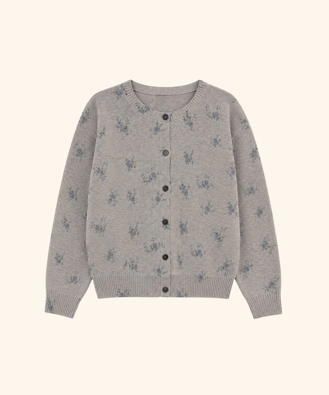 레터프롬문 Aston Autumn Floral Cotton Cardigan (Gray) 상품 이미지 1