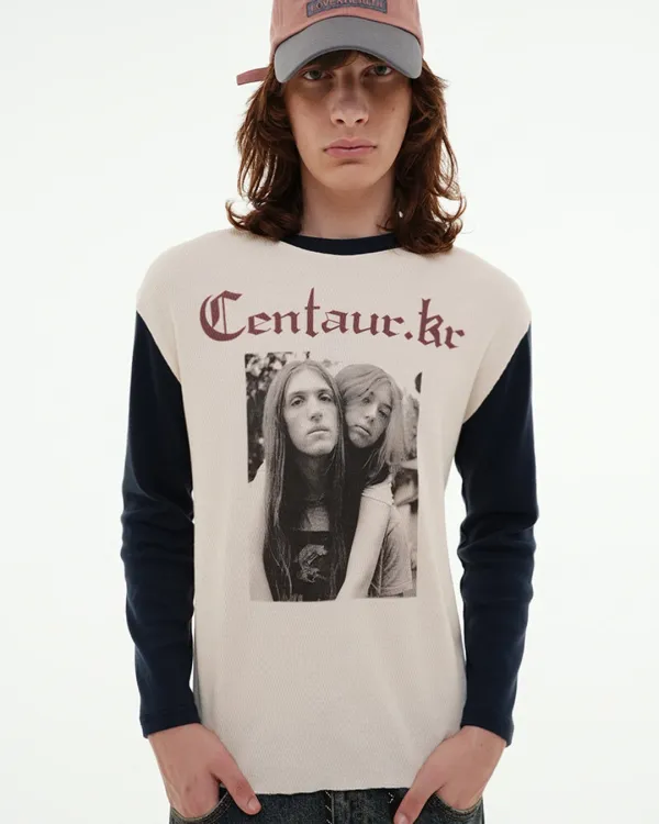 MY WAFFLE LONG SLEEVE T-SHIRT_NAVY