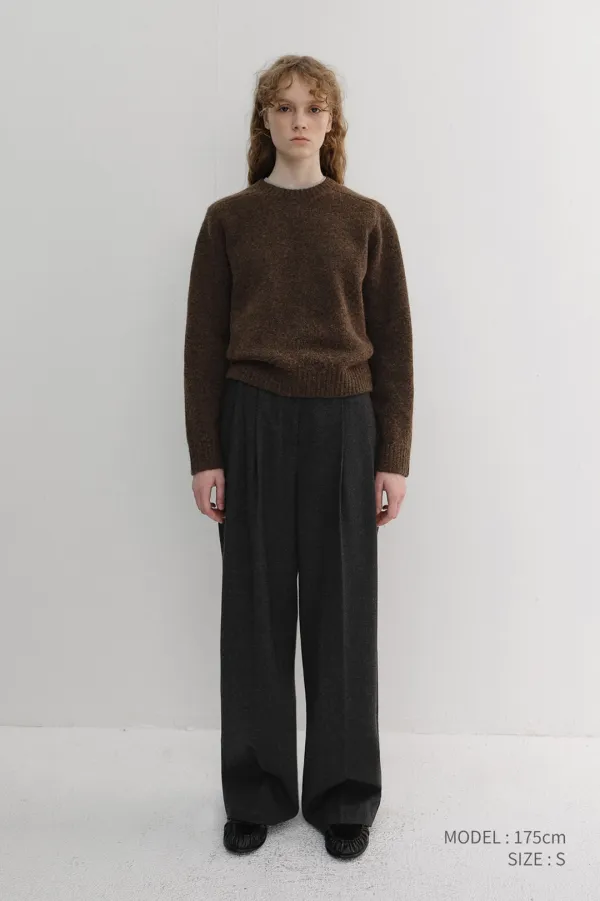 UNISEX SHAGGY DOG SWEATER BROWN_UDSW6D133W2