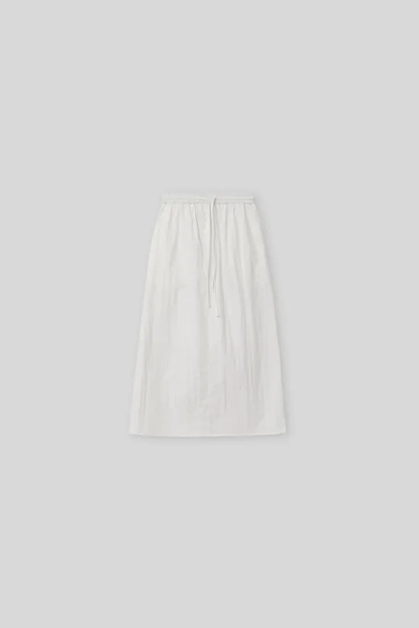 Ridge button H skirt (white)