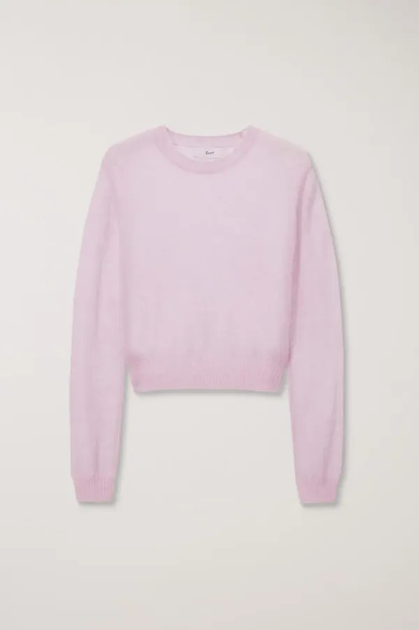KID-MOHAIR CREWNECK KNIT SOFT PINK
