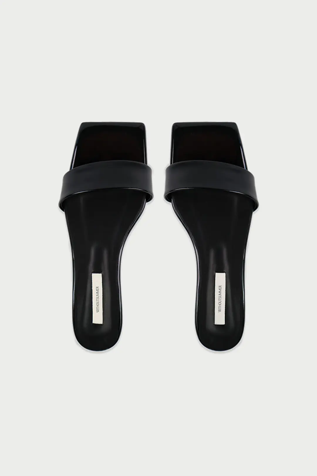 위드아웃썸머 Classic square mule_black 상품 이미지 2
