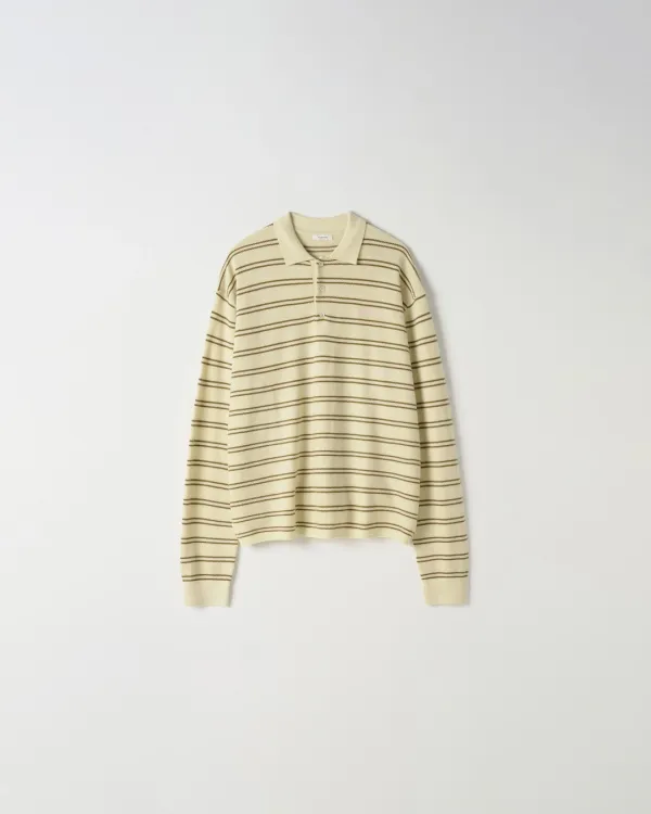 [2nd] Stripe Polo Knit [YELLOW]