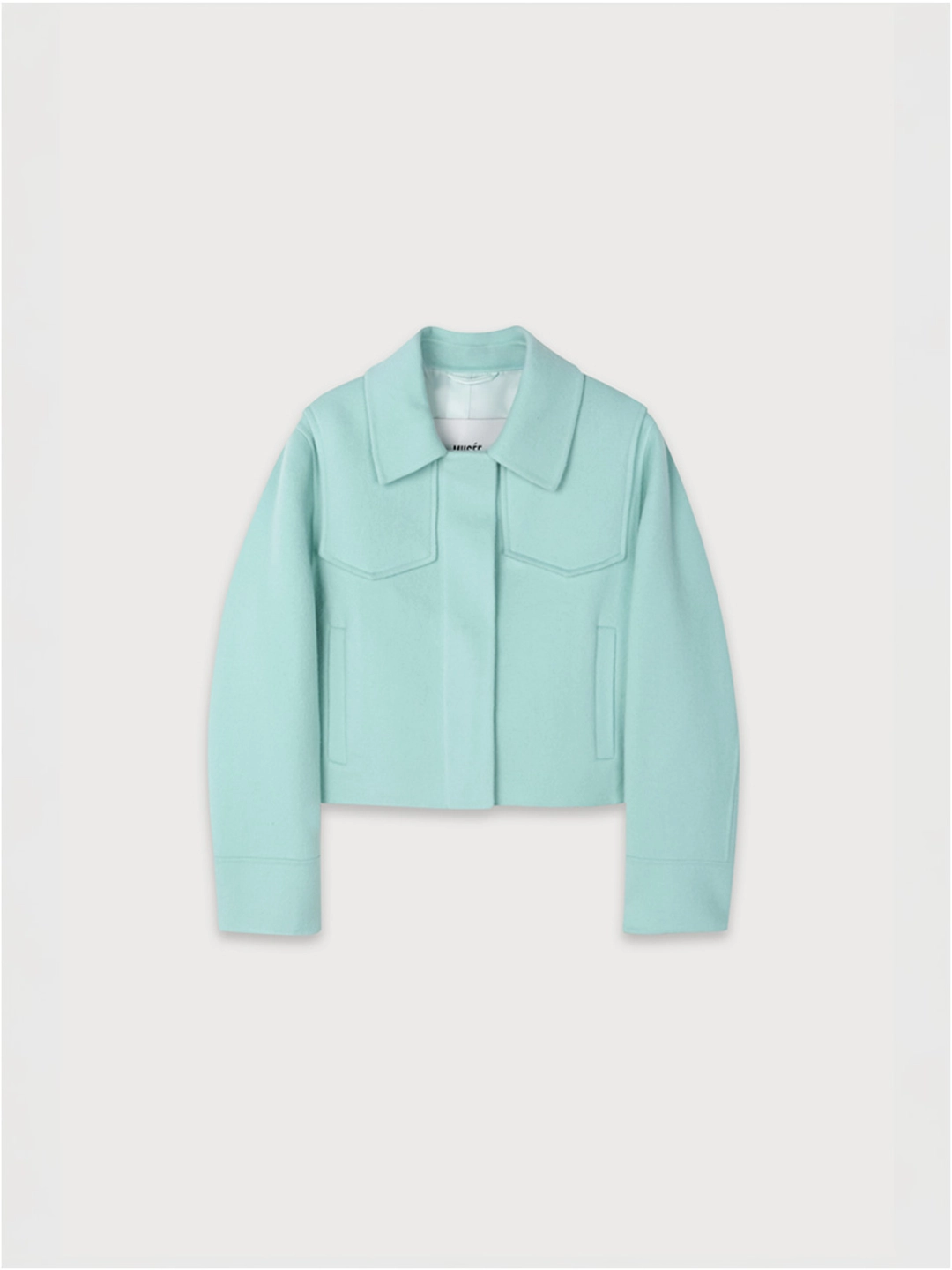 뮤제 [REFURB] ZAHA Merino Wool Handmade Short Coat_Light Mint 상품 이미지 1