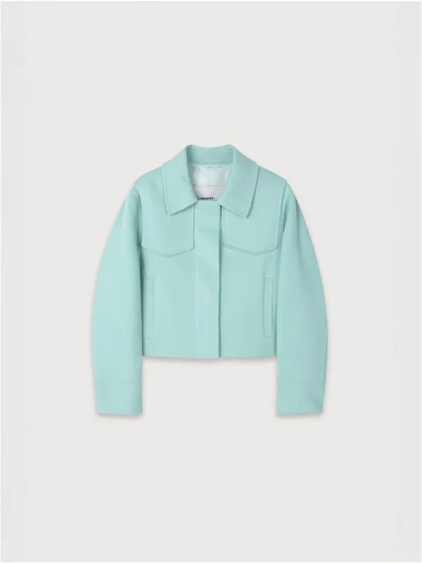 [REFURB] ZAHA Merino Wool Handmade Short Coat_Light Mint