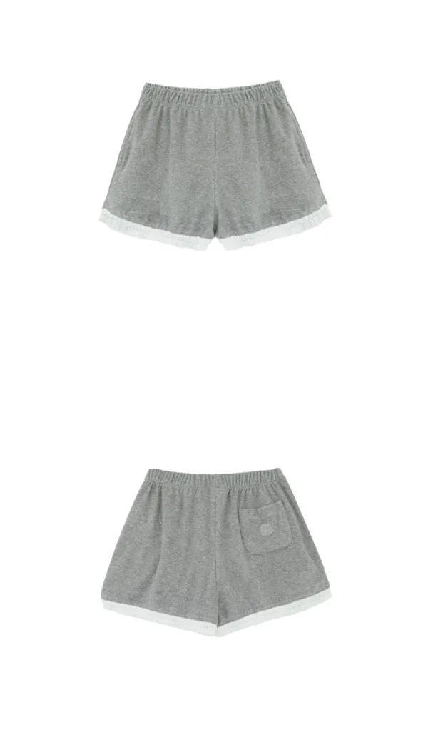 Lace Terry Shorts (Gray)