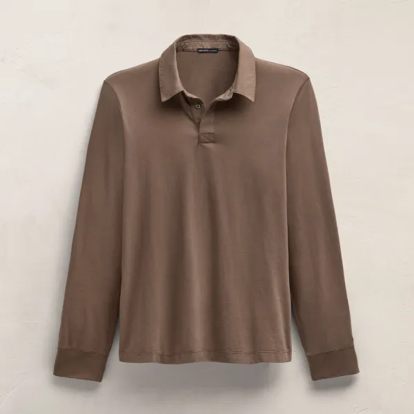 Heavy Luxe Rugby Polo - Caribou