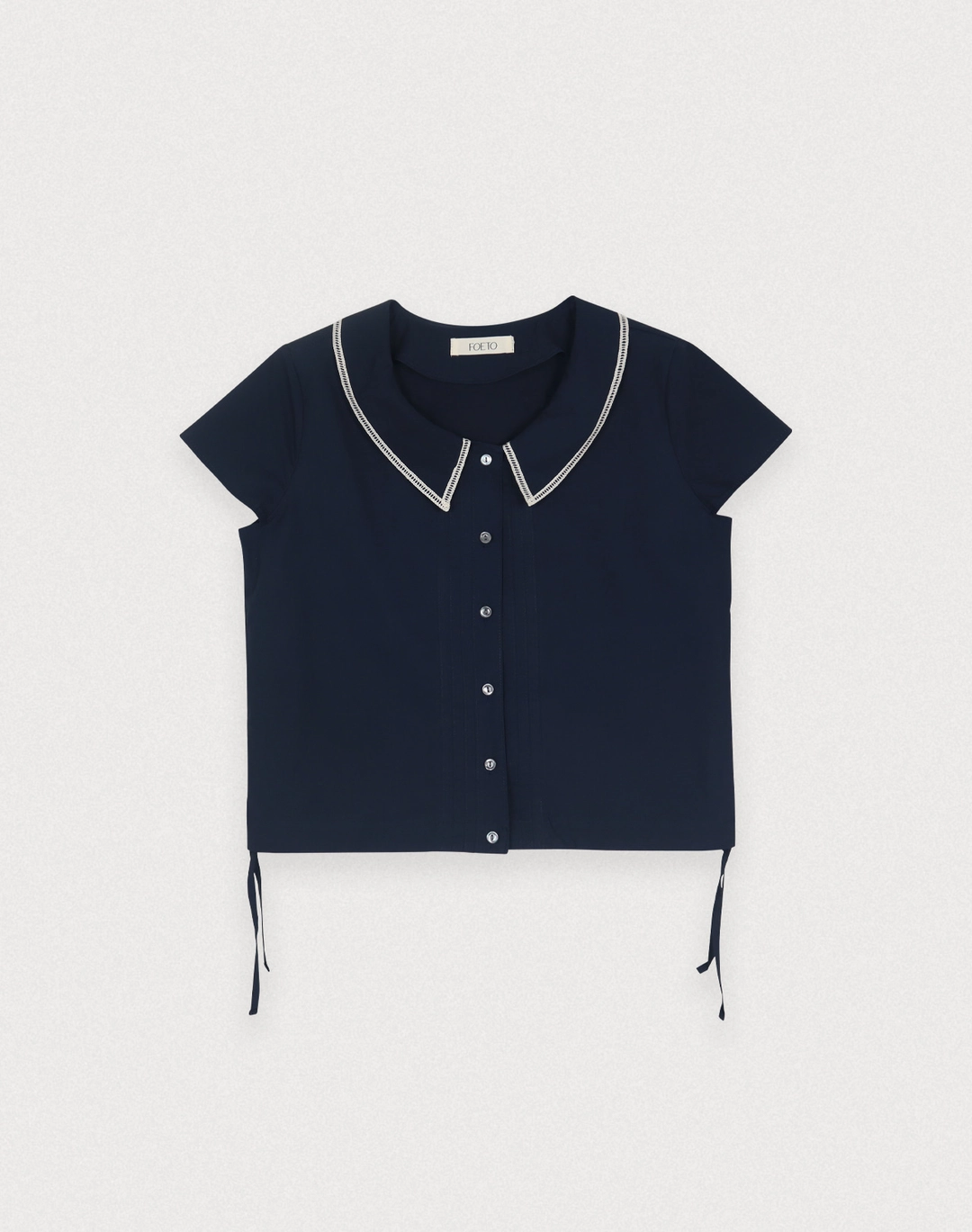 포에토 Bubble blouse - navyi 상품 이미지 1