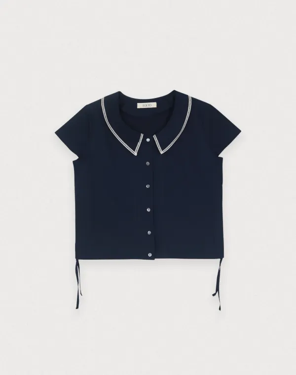 Bubble blouse - navyi