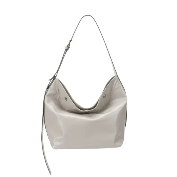Perfec Button Up Soft Hobo S (퍼펙 버튼 업 소프트 호보 스몰) Light  Beige