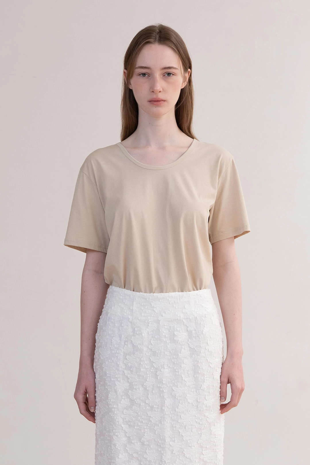 오브오브 Supima Cotton T-shirts_Beige 상품 이미지 2