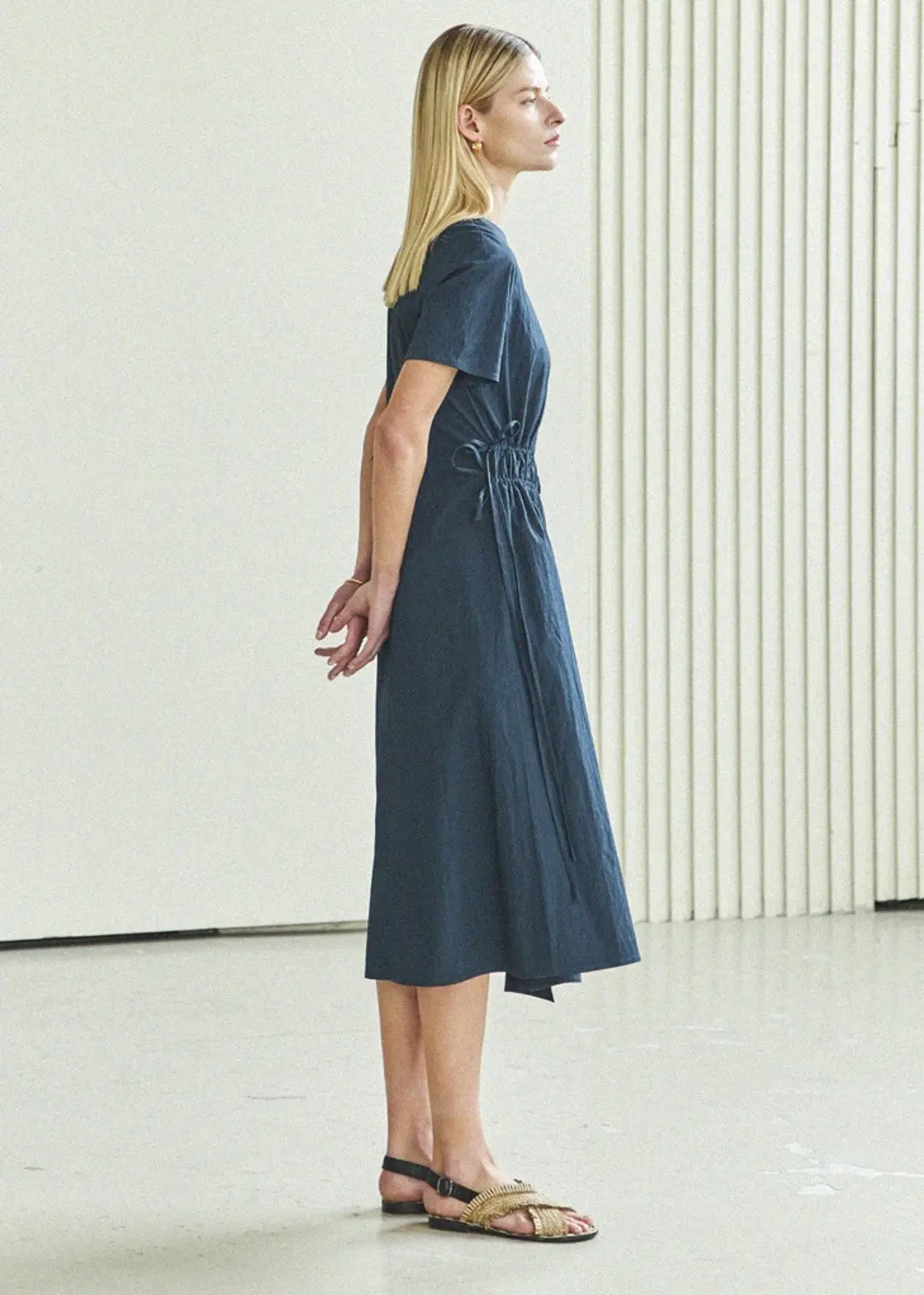 메종드이네스 SIDE STRING DRESS_BLUE GREEN 상품 이미지 2