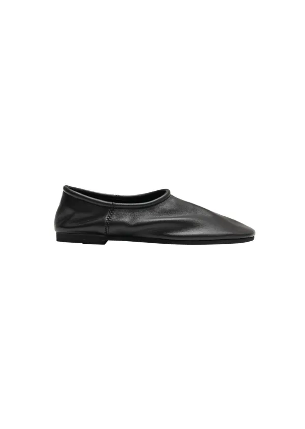 Lambskin slip on loafer, Black