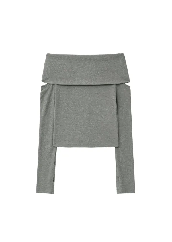 CONVERTIBLE CUT-OUT TOP, CHARCOAL
