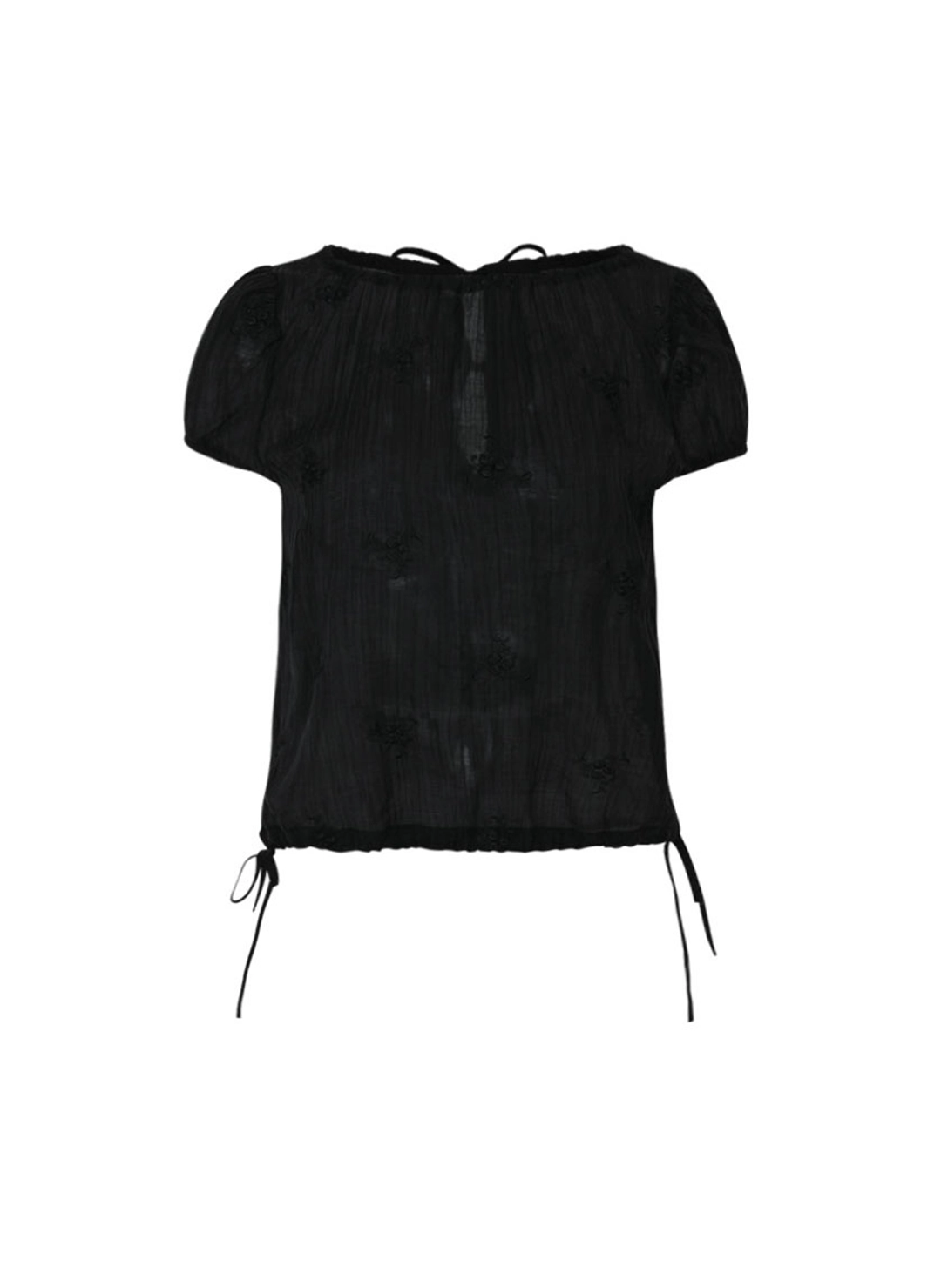 루루서울 Flower String Blouse (Black) 상품 이미지 3