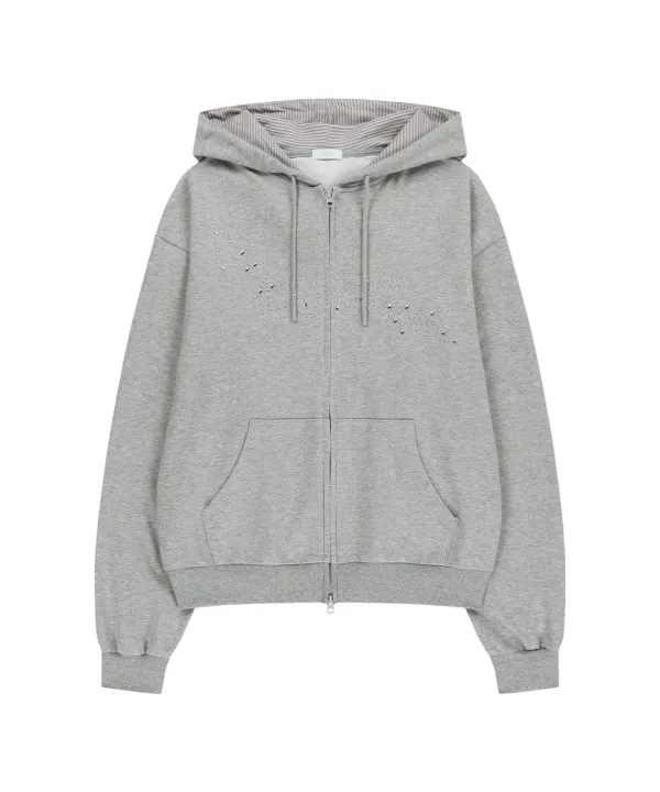 Hotfix Logo Hoodie Zip-up / Grey