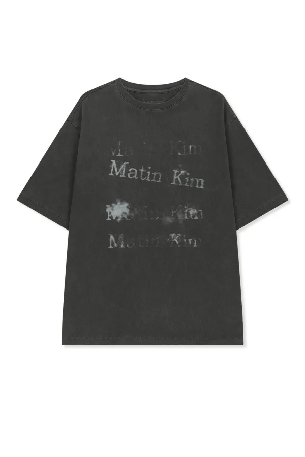 PIGMENT GRAFFITI LOGO TOP IN CHARCOAL