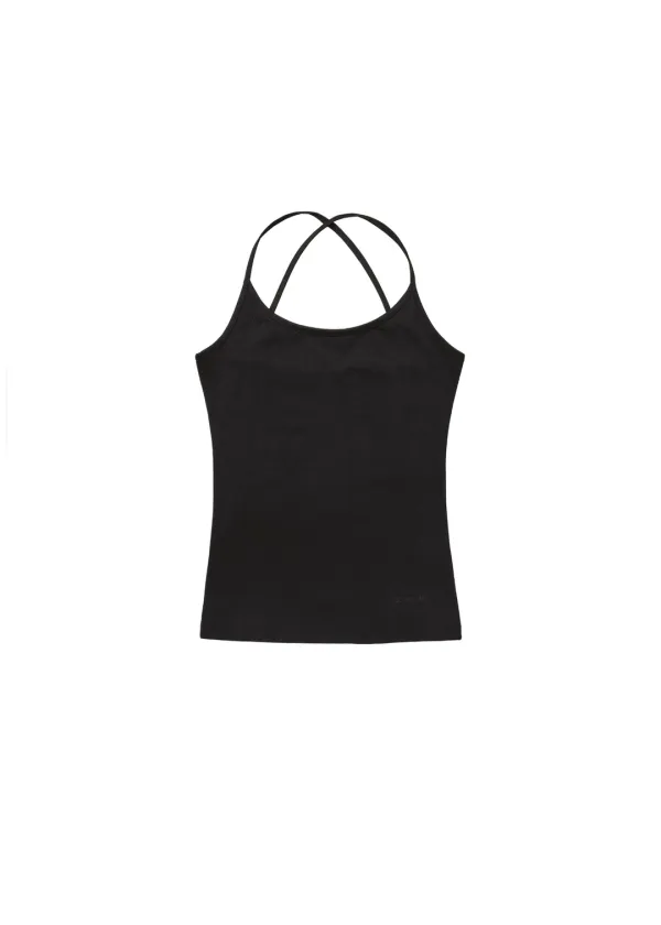 BASIC STRAP SLEEVELESS, BLACK