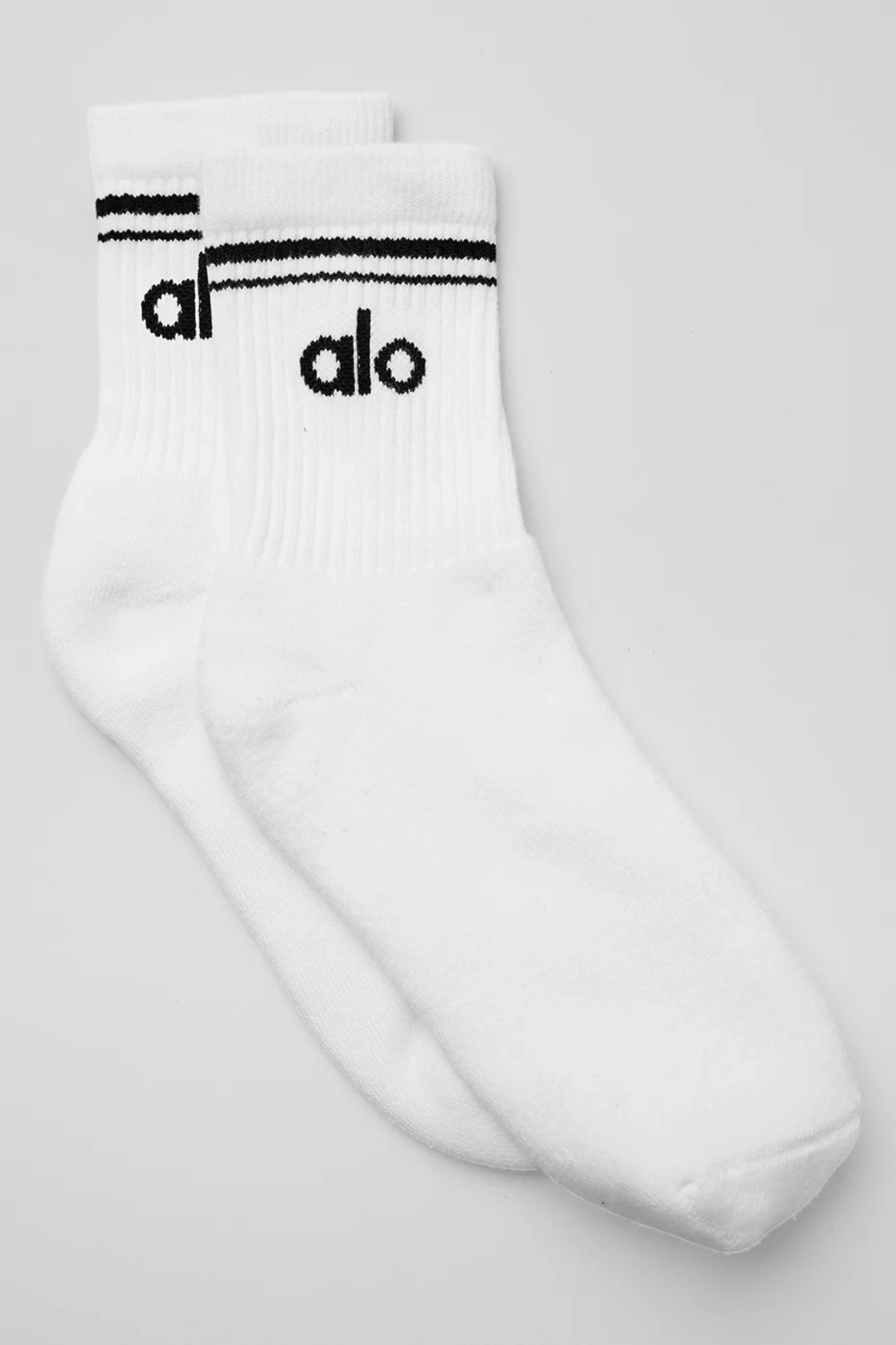알로요가 Unisex Half-Crew Throwback Sock - White/Black 상품 이미지 1