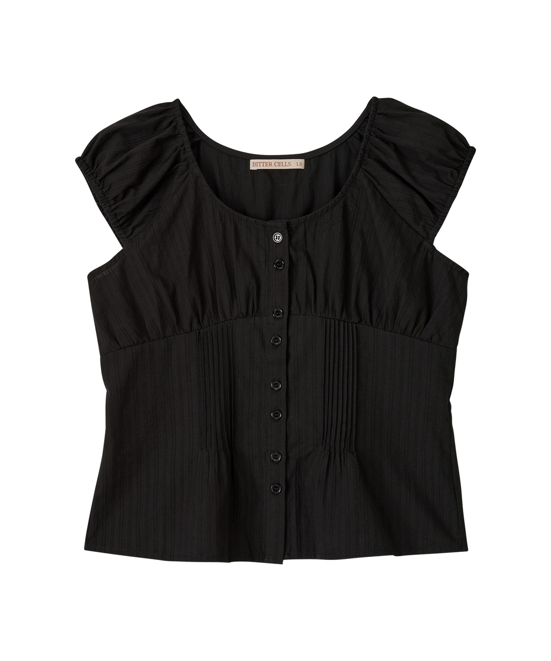 비터셀즈 Ivy Puff Cap Blouse-Black 상품 이미지 1