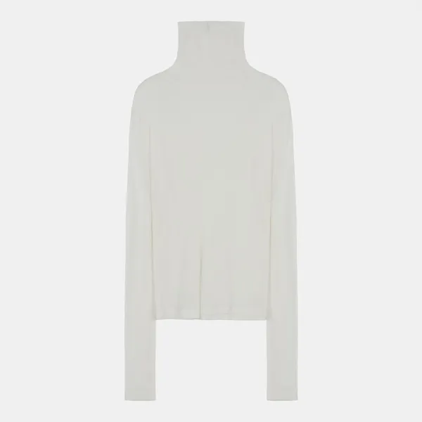 wool turtle-neck top (ivory)