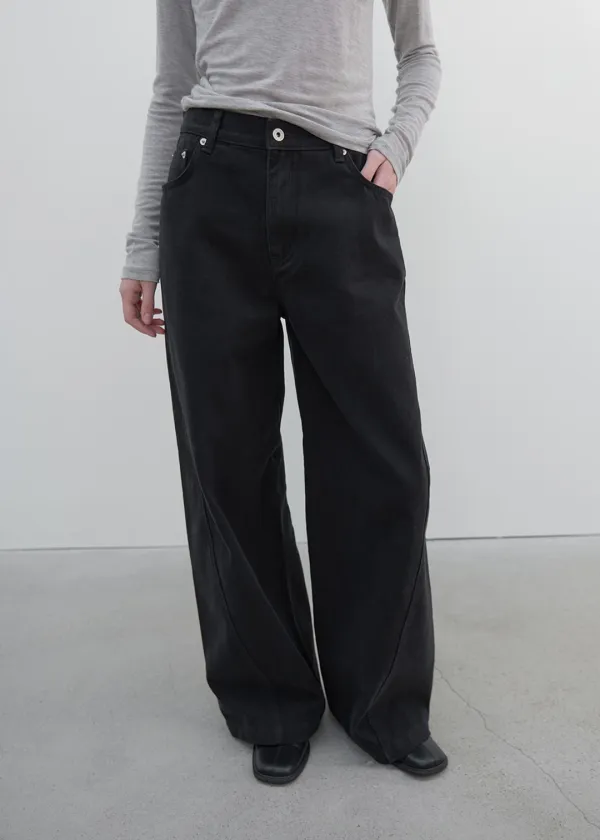 [2차] Peach barrel jean (black)