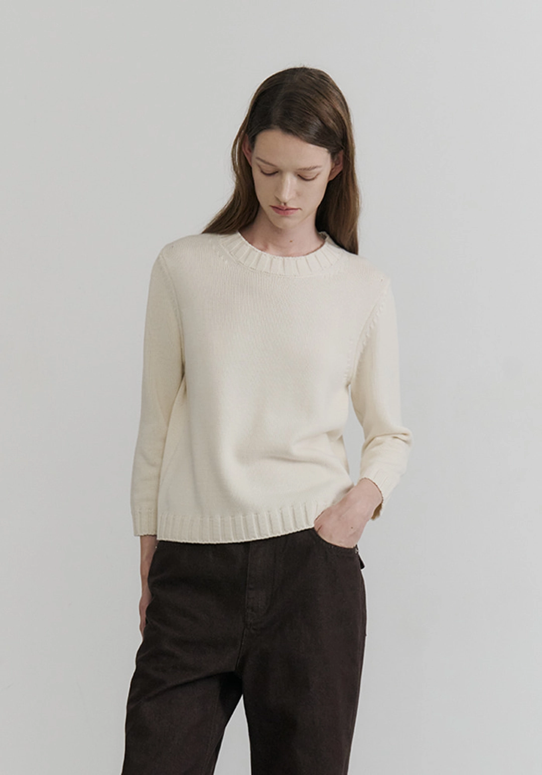 이브세이지 Regular fit knit (Ivory) 상품 이미지 2