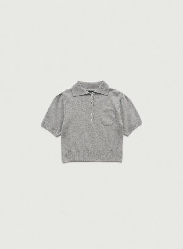 Fluffy Half Collar Knit_Grey