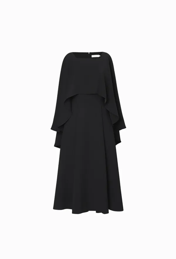 Maylin Cape Long One-Piece (Black)