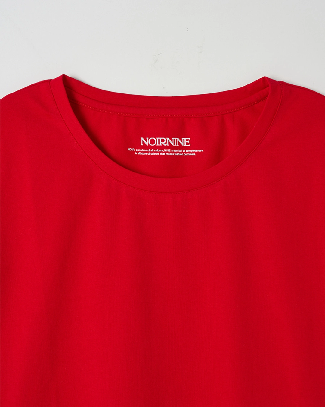 누아르나인 Curved Line T-Shirt [RED] 상품 이미지 2