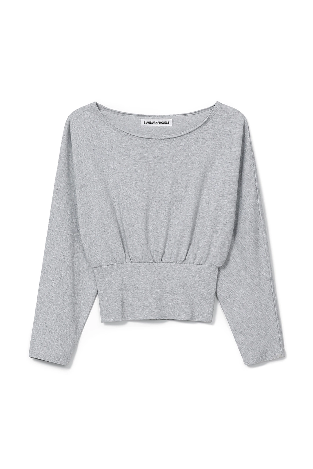 썬번프로젝트 FITTED DOLMAN LONG SLEEVE TOP, MELANGE GRAY 상품 이미지 1