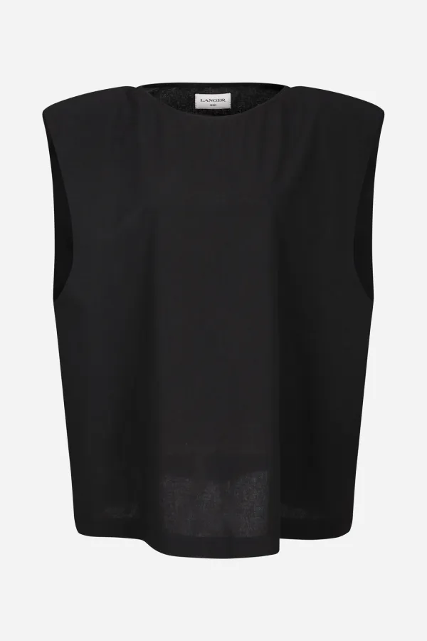 cotton pumpkin padded sleeveless top